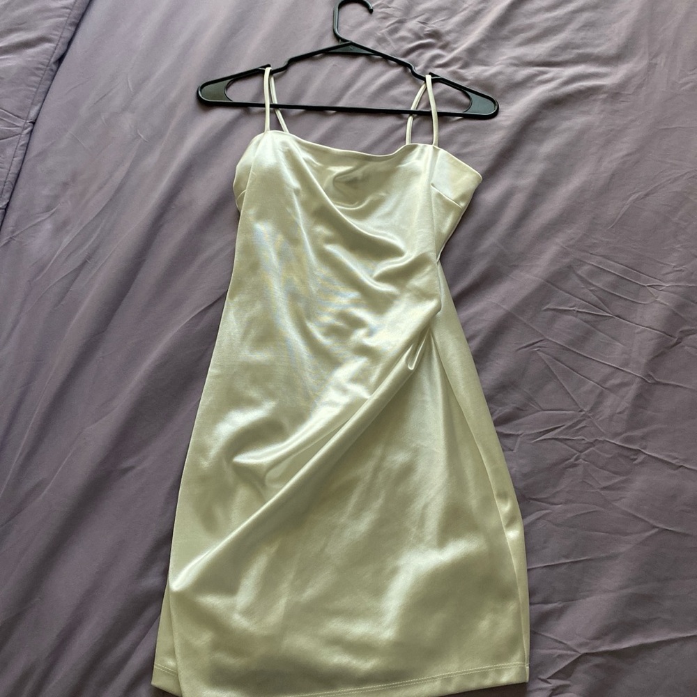 Windsor Shimmering Cream Mini Dress